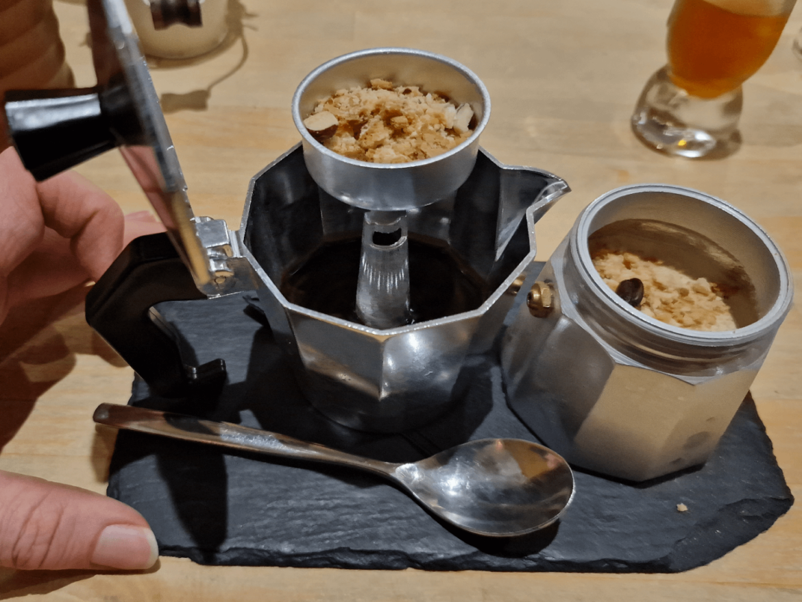 Panna Cotta in a Moka pot.