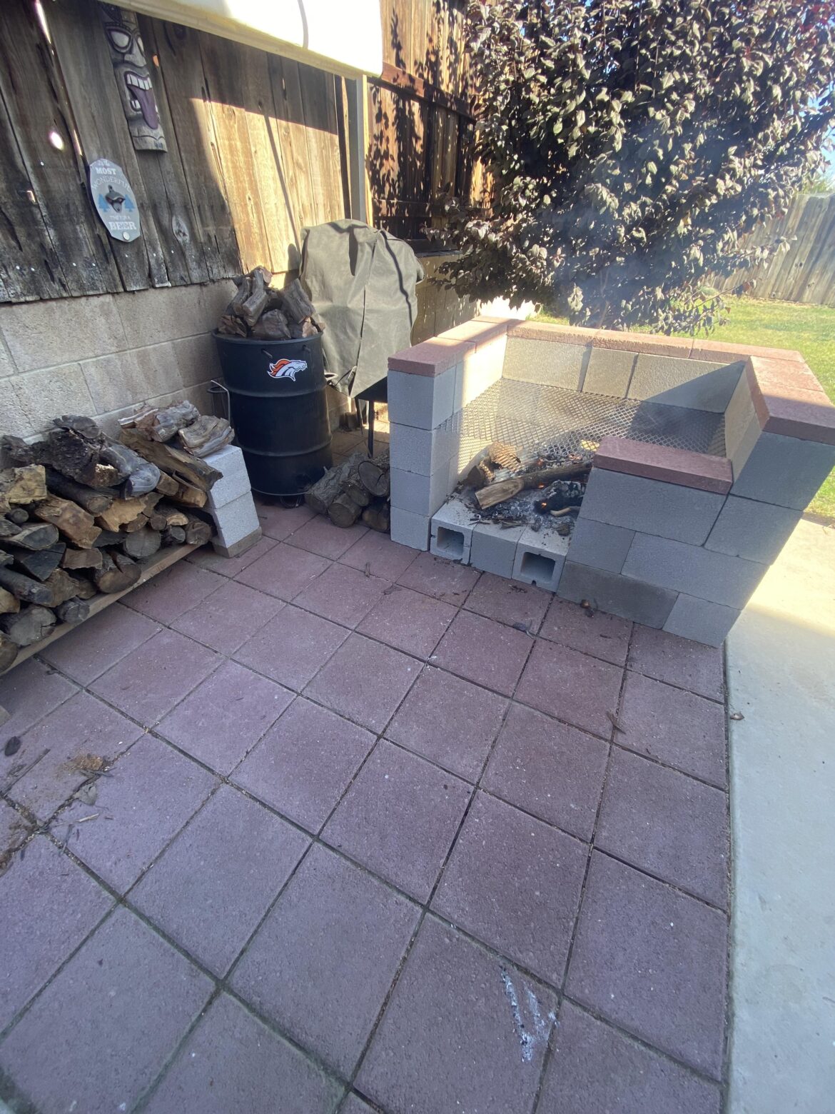 New Cinder block grill