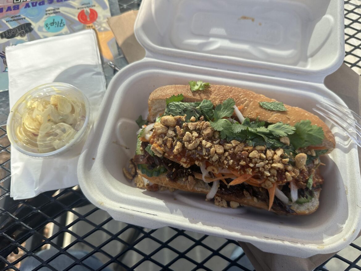 Korean Beef ShortRib, Sriracha Butter, Chilies, Cucumber, Pickled Vegetables, Honey Peanut Sauce, KoKyu Chili Sauce, Cilantro, Mint, Crushed Peanuts