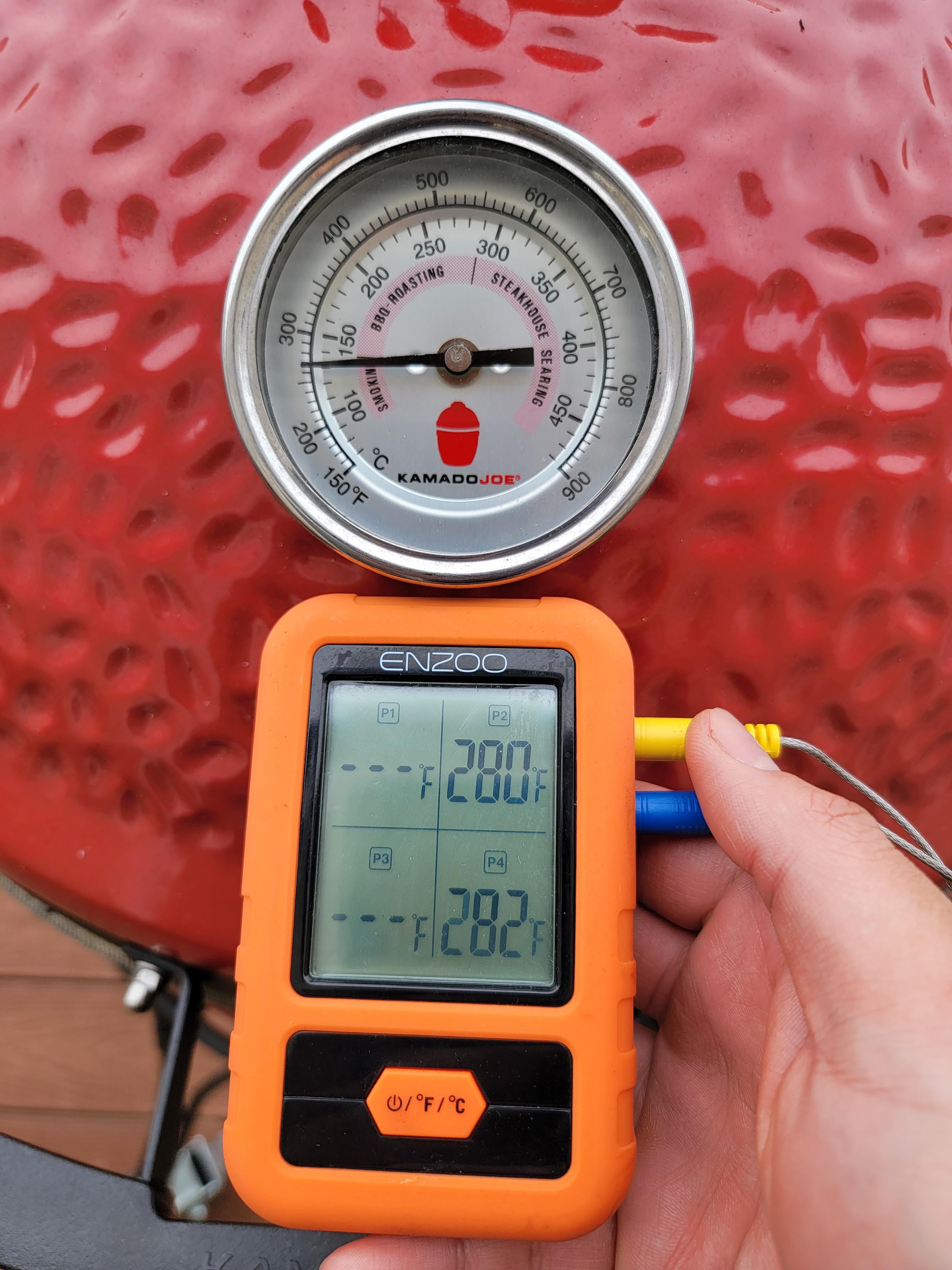 Kamado dome vs grill temps Dining and Cooking