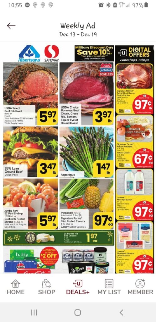 saw great sales at Safeway/Albertsons this week. You need the app though. I'm in Arizona