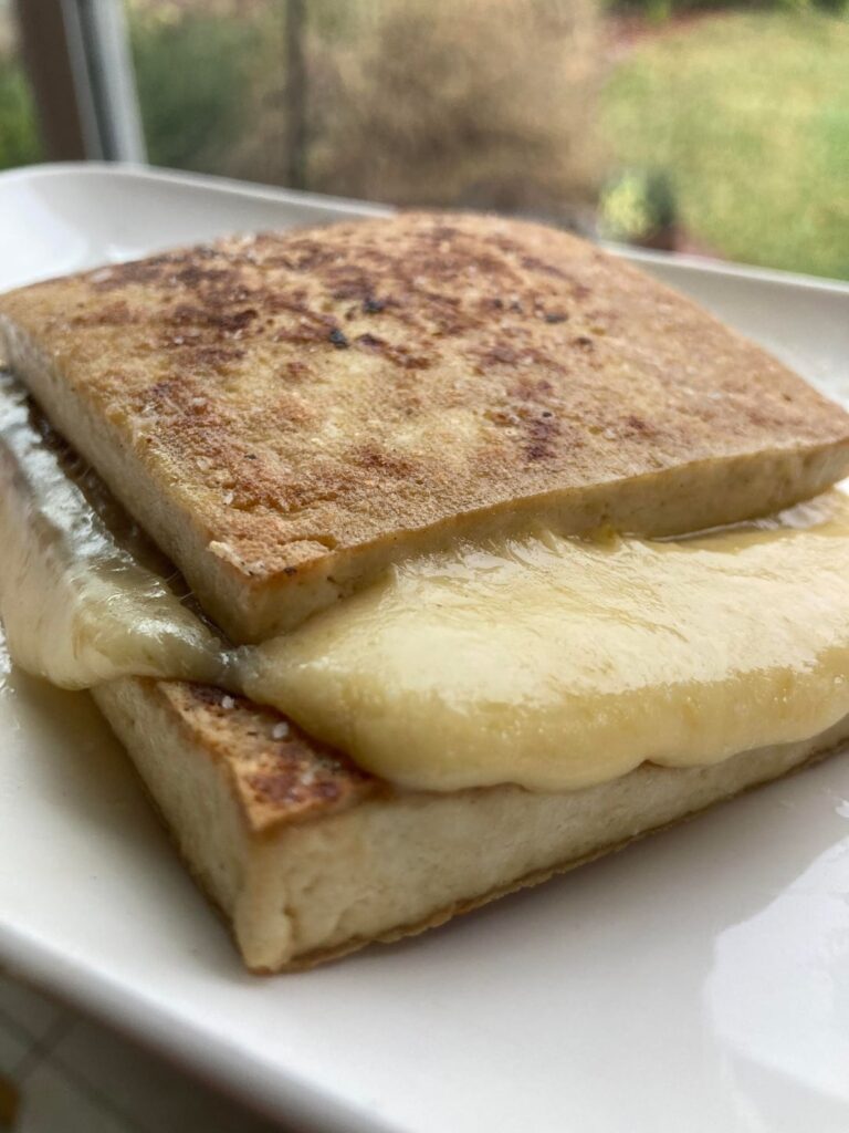 Hideous high protein grilled cheese