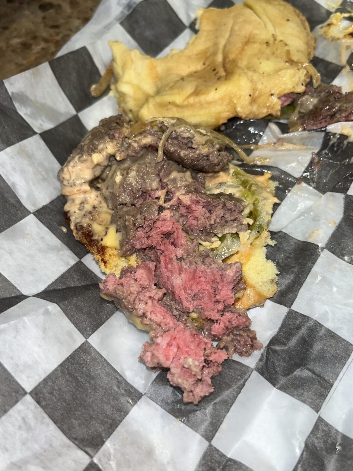 Not a damn chance burger didn’t give their meat a chance to cook.