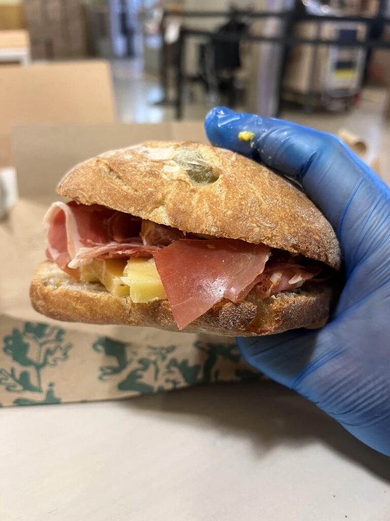 Just cut a nice wheel of pleasant ridge reserve and decided to make a sandwich for a coworker and me.