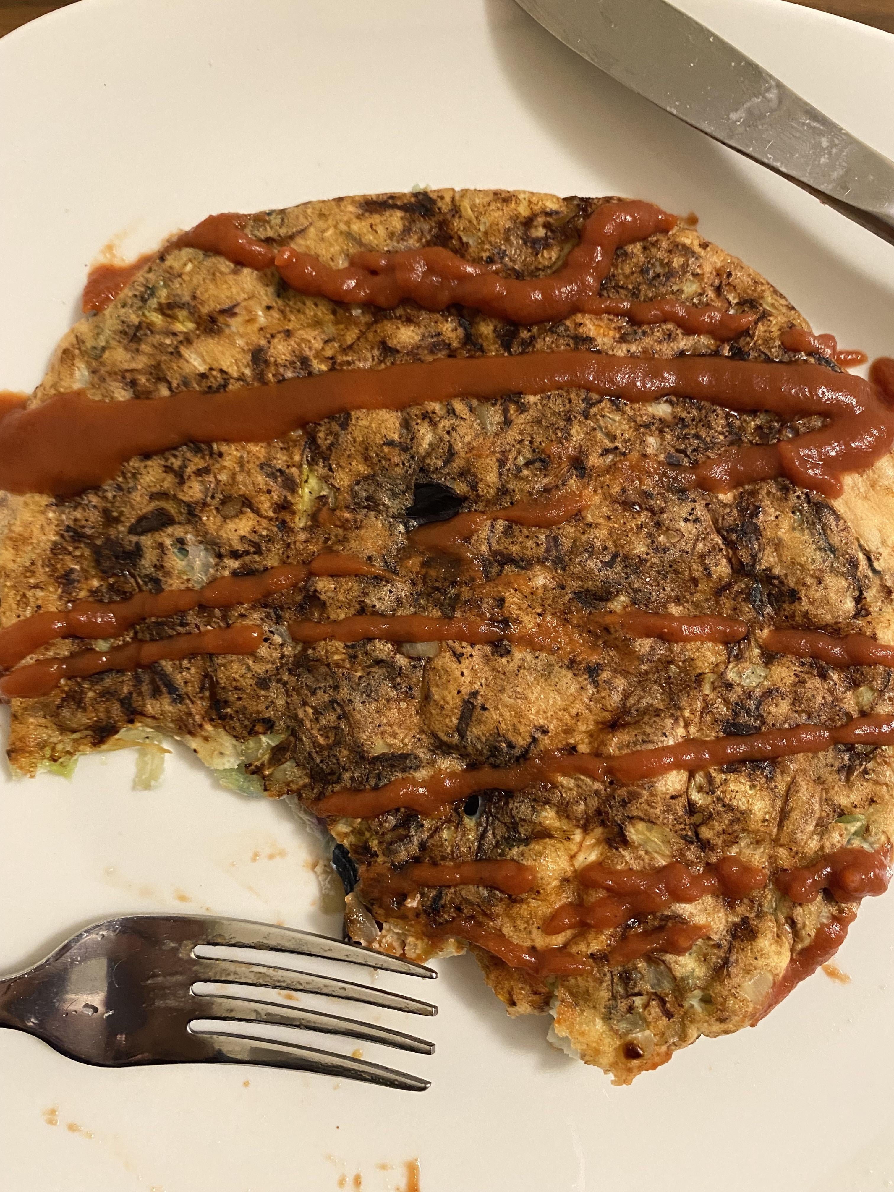 egg white cabbage pancake Dining and Cooking