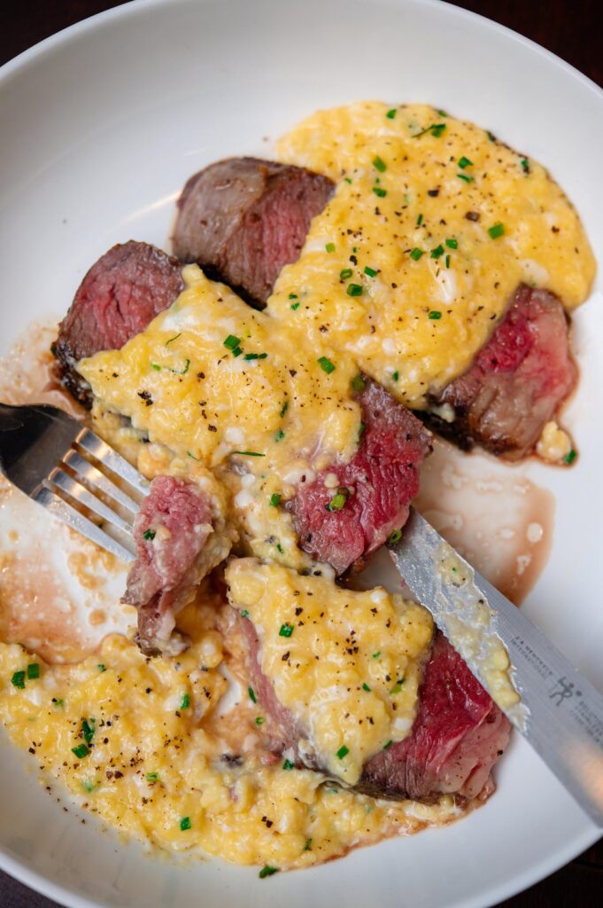 Ribeye steak and eggs breakfast again.