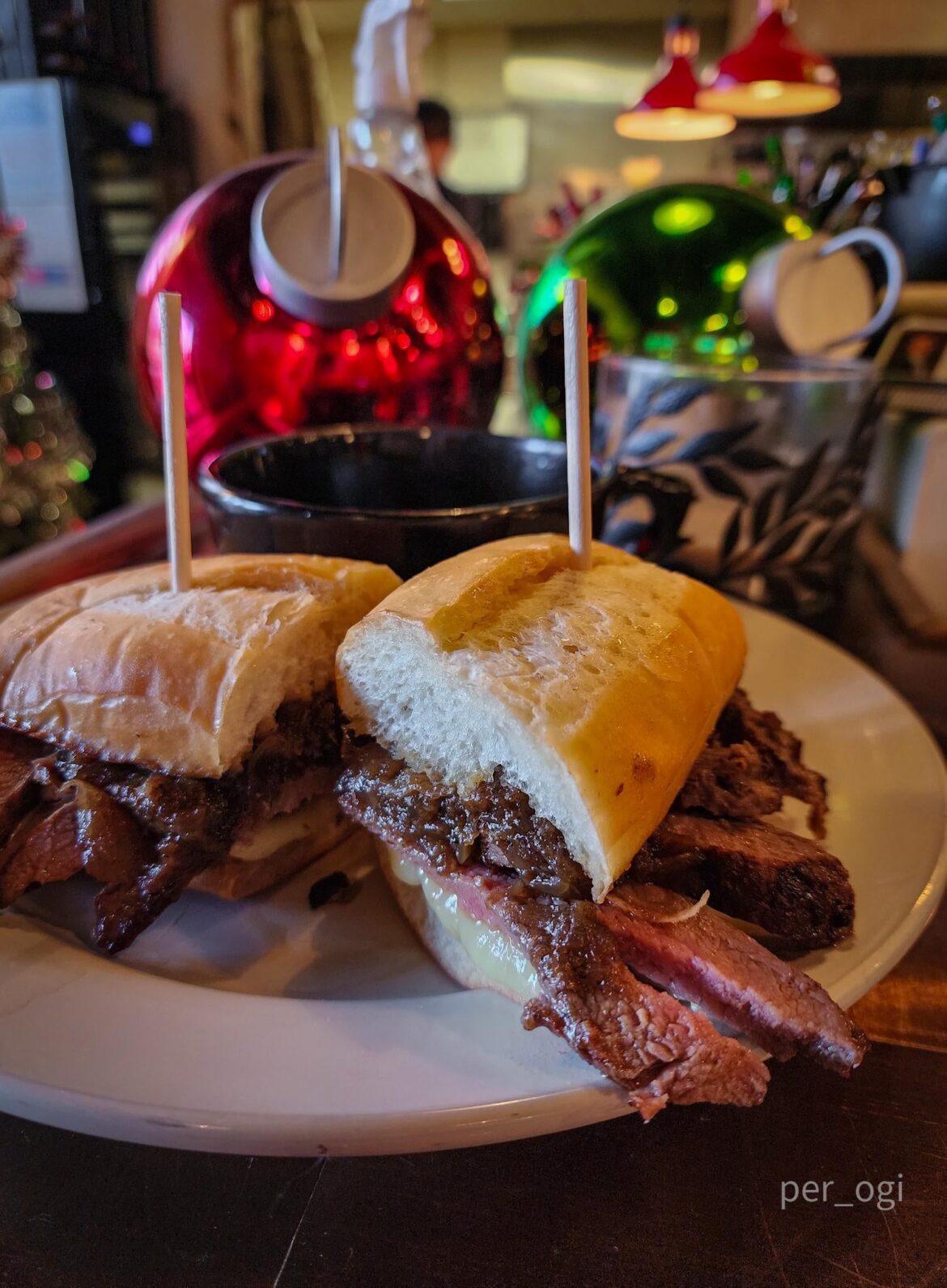 French Dip w/ caramelized onions, and brie