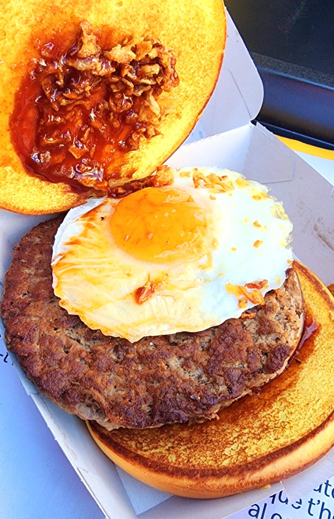 McExtreme BBQ Bourbon Egg Burger, Barcelona, Spain