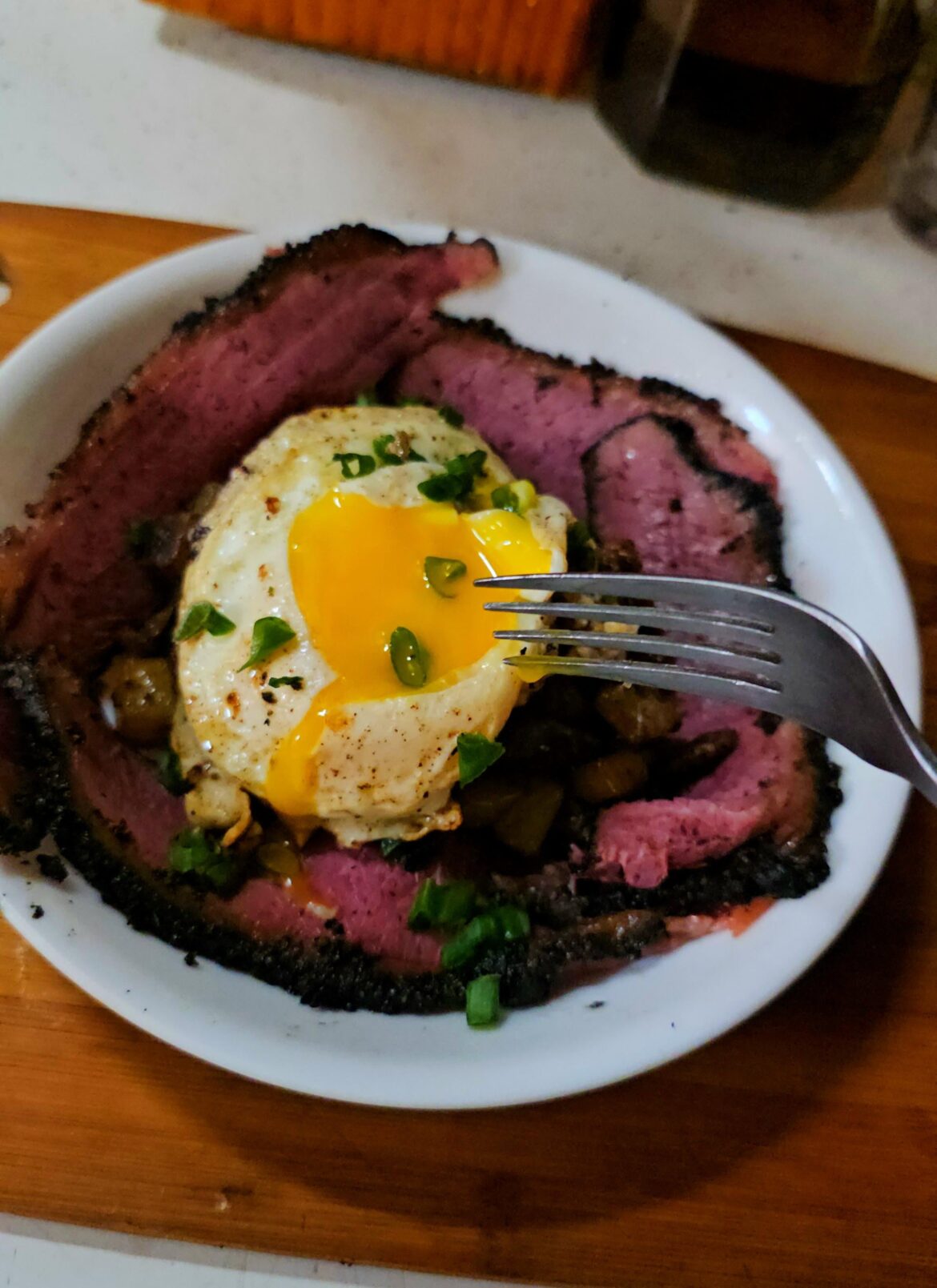 Pastrami, Egg, Potatoes