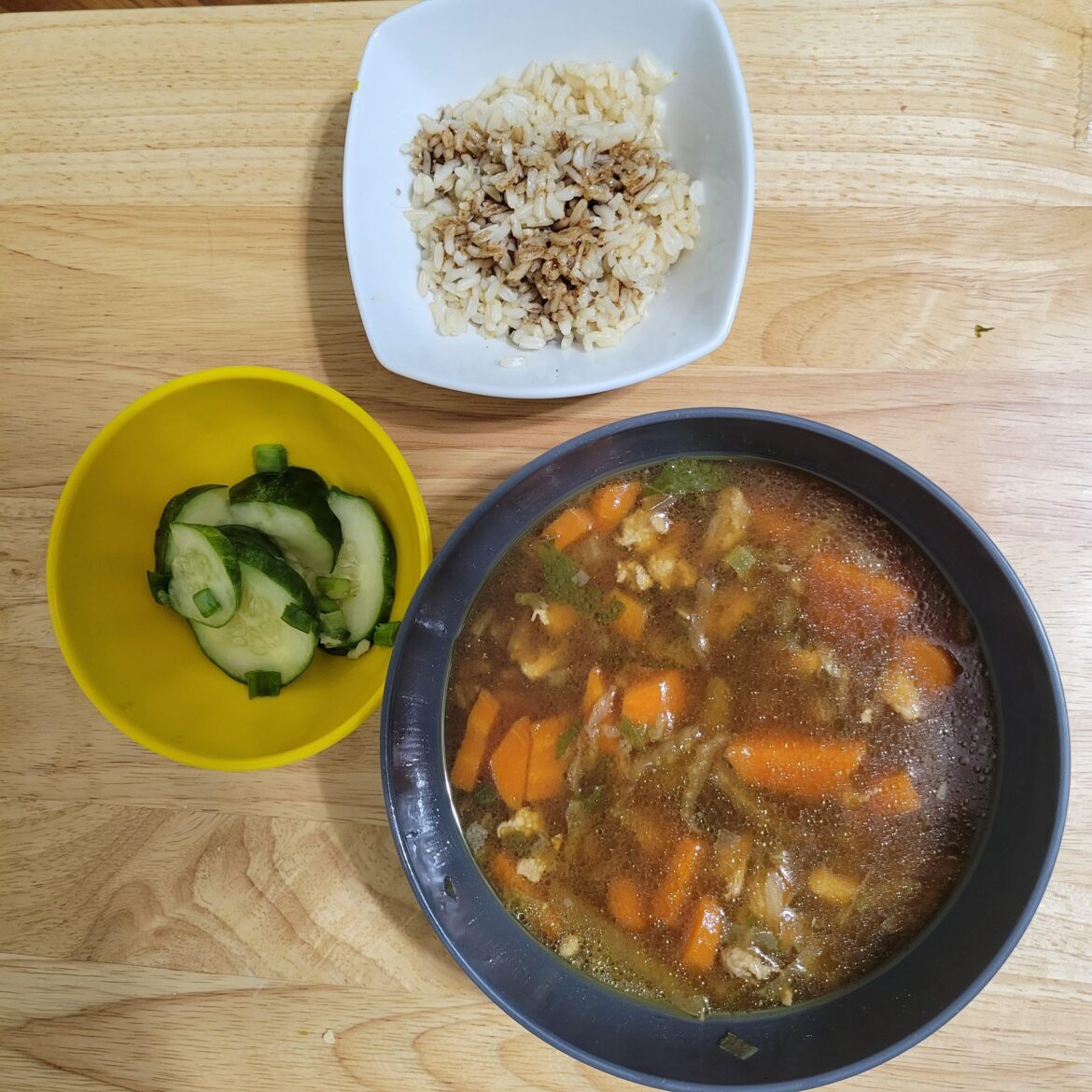 Chicken and Boy Choy Miso Soup
