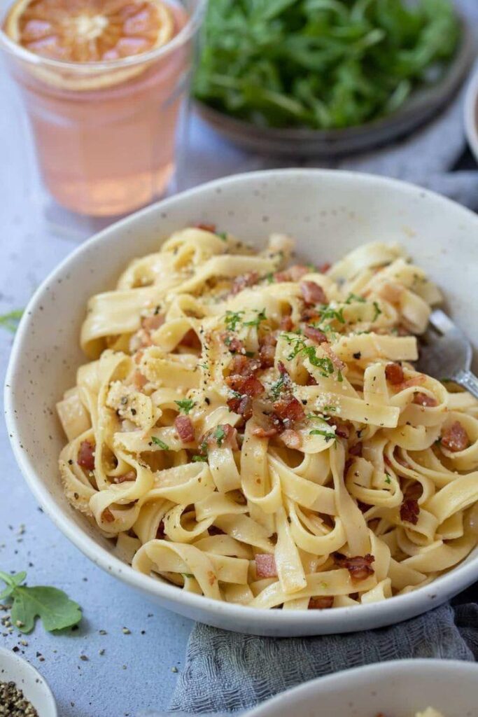 Fettuccine carbonara