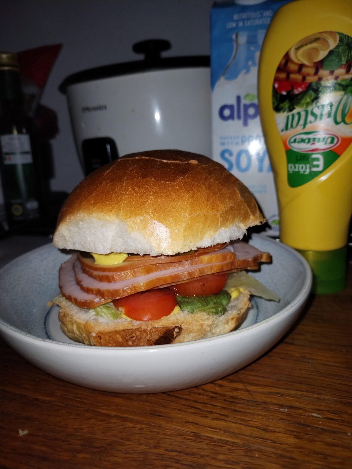 The Only Sandwich I Need: Ham Musturd Gerkins Hard Roll