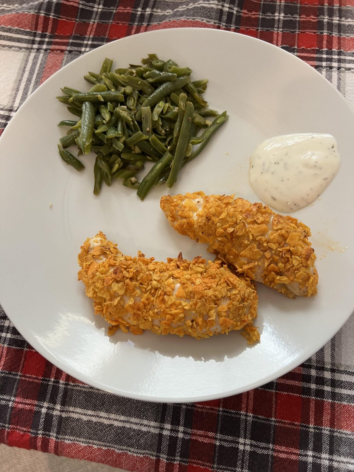 Quest protein chip chicken tenders! 289 calories and 51 G of protein for two.