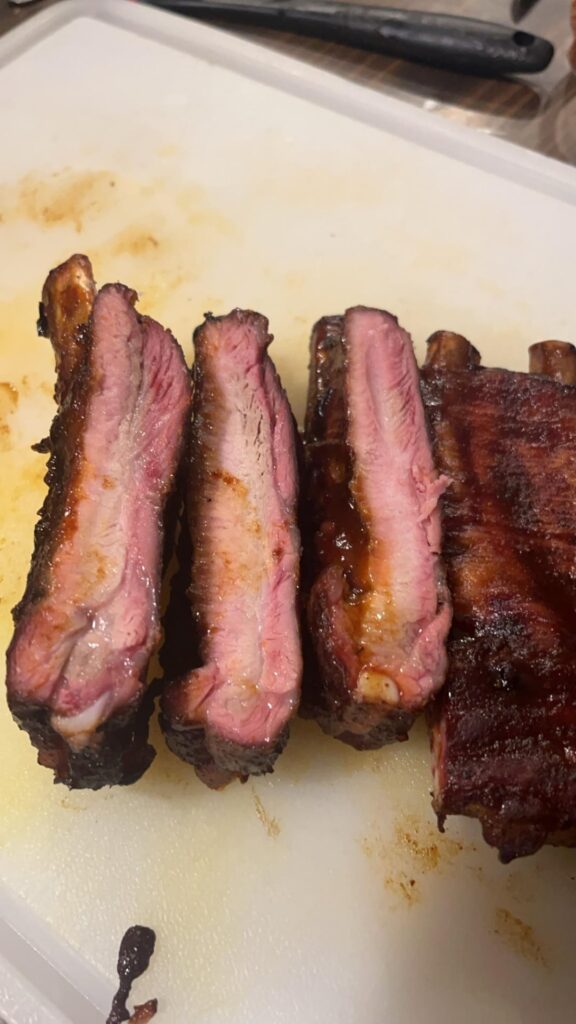 first time smoking. did ribs on a weber kettle