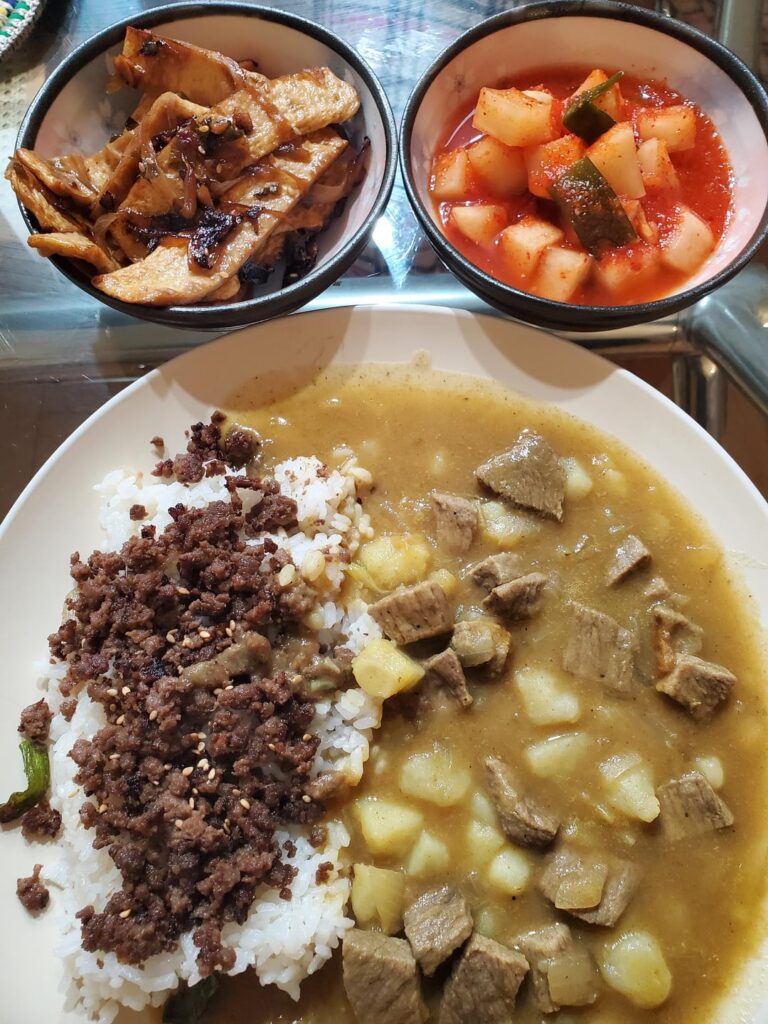 Curry + Bulgogi ground beef