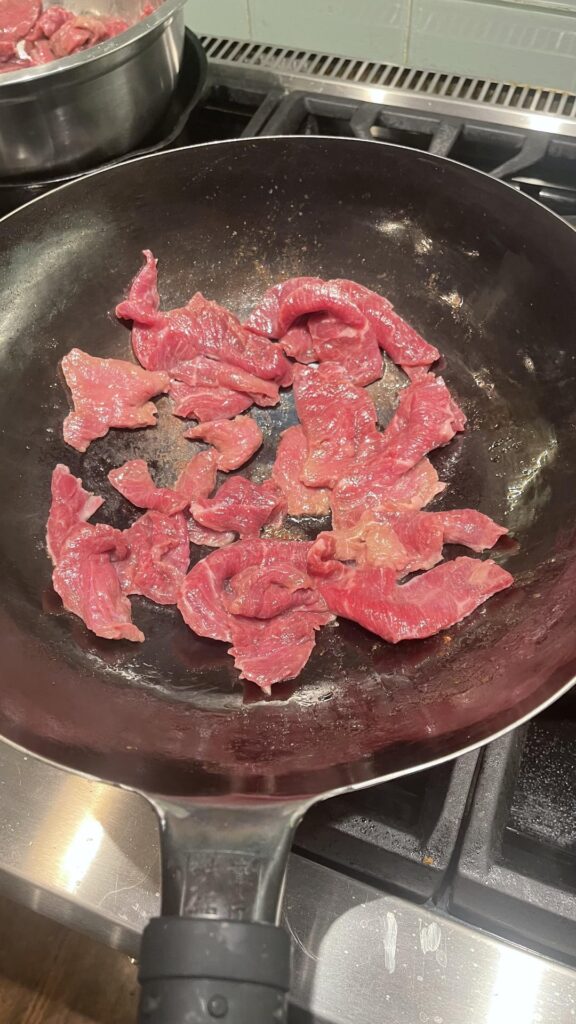Beef and broccoli on my beautiful new wok