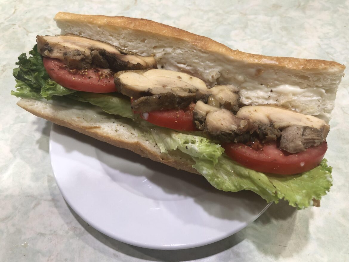 Had a roasted chicken sandwich. A CLT probably.