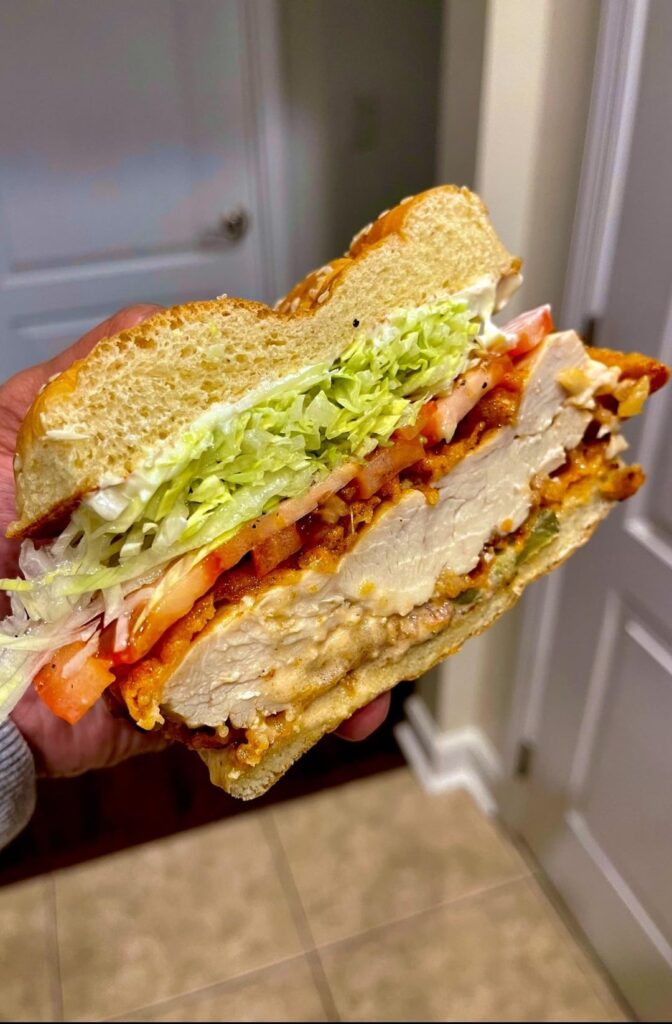 Spicy Chicken Sandwich. <>