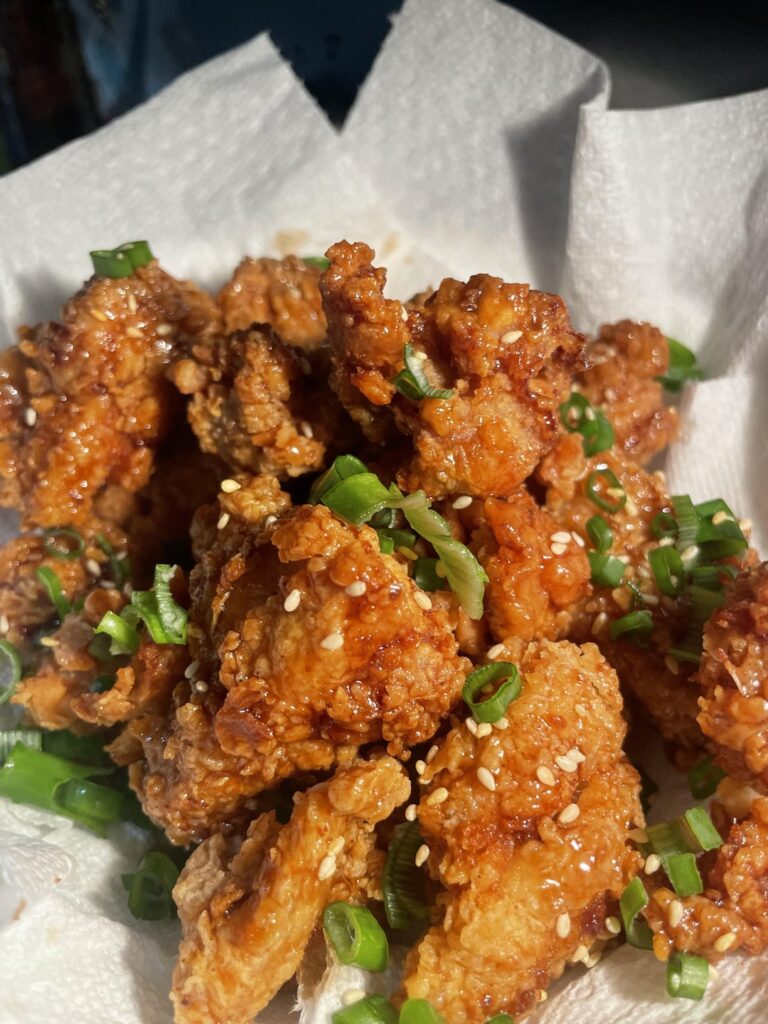 Made soy garlic fried chicken