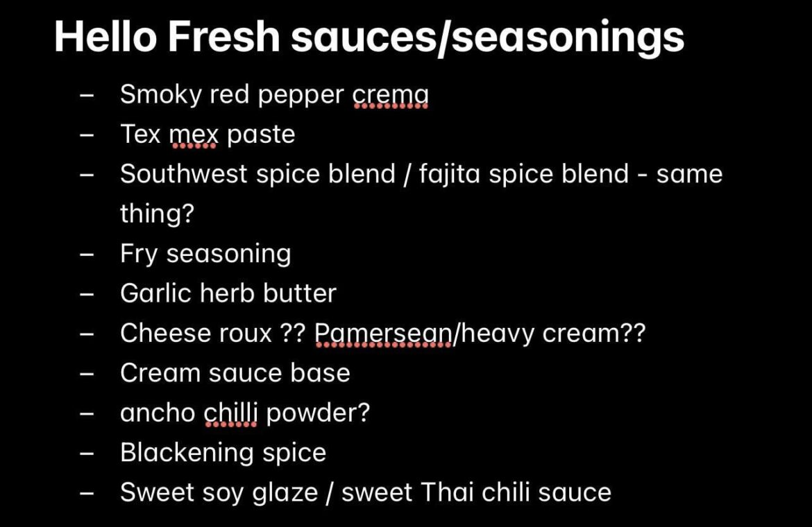 Looking to cancel HF but I love the sauces/seasonings. Anyone know how to replicate these?