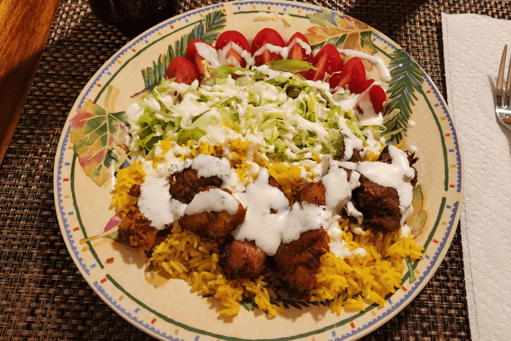 Halal cart style chicken over rice