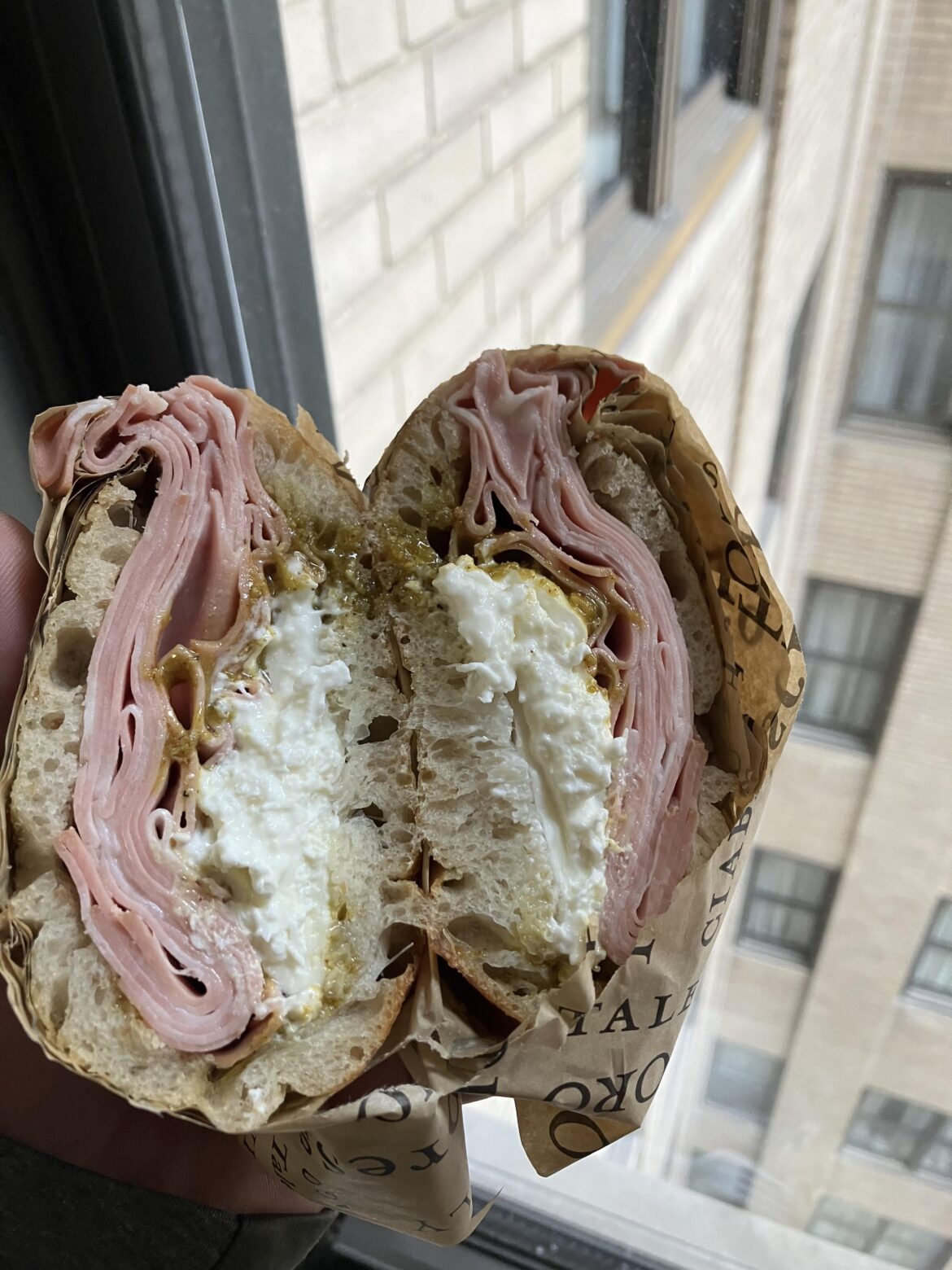 Mortadella, burrata, pistachio pesto, olive oil