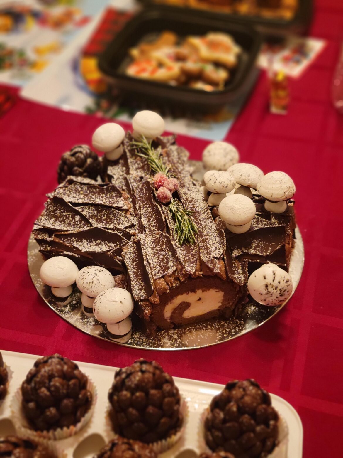 My dad started a yule log cake tradition and my girlfriend set the bar HIGH