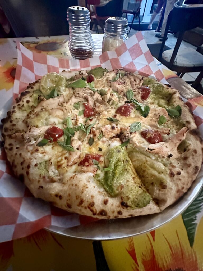 Christmas Pizza No. 1 at Show Me Pizza: "Squanching Around the Christmas Tree"