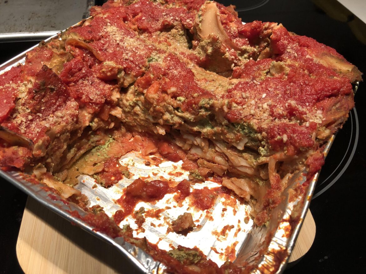 Plant based lasagna
