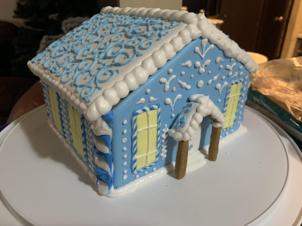 Gingerbread house made from scratch