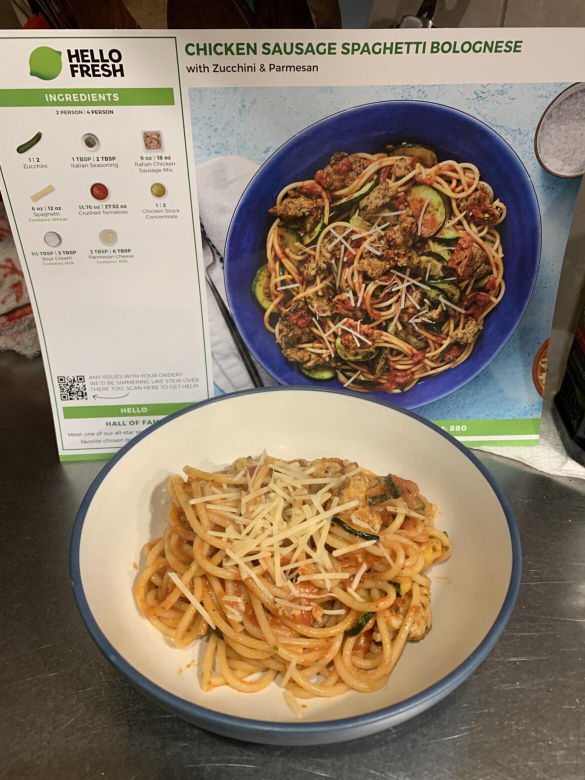 Chicken Sausage Spaghetti Bolognese