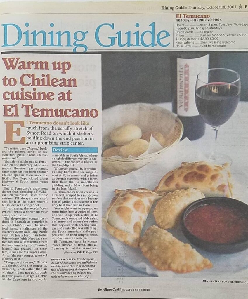 Chilean food for pick up - 12/17/23