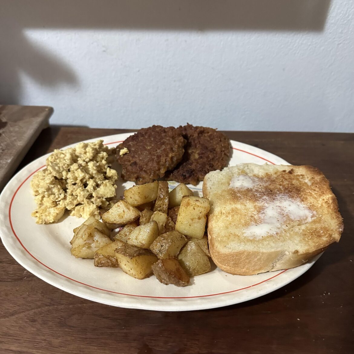 Homemade vegan breakfast
