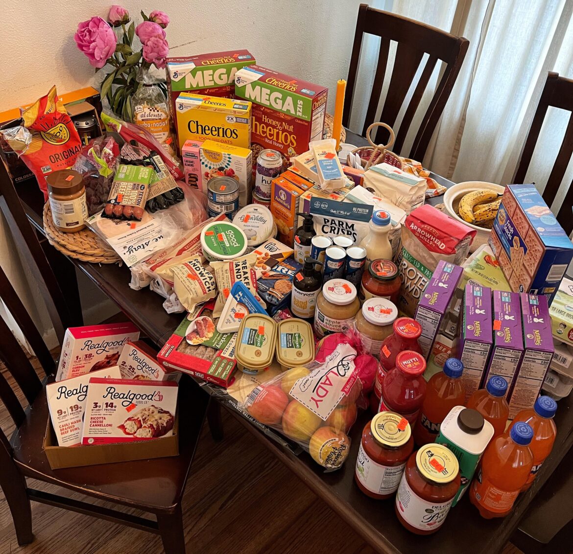 Dallas, Tx local discount grocery store for a total of $213. The Realgood foods, Annie’s products and Cheerios alone would cost me $75-100 at Kroger depending on sales.