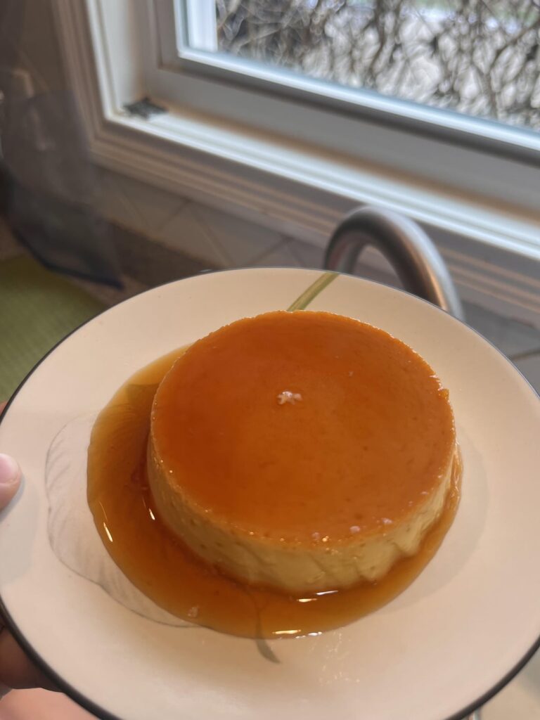 First time baking. Does my flan look okay?