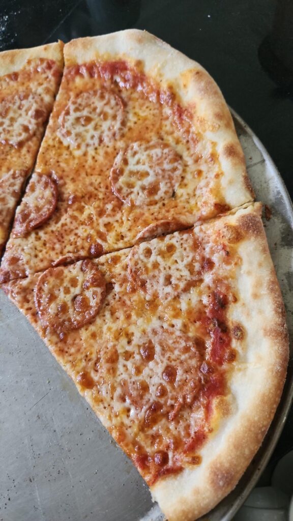 I tried the pepperoni under the cheese. It was delicious.