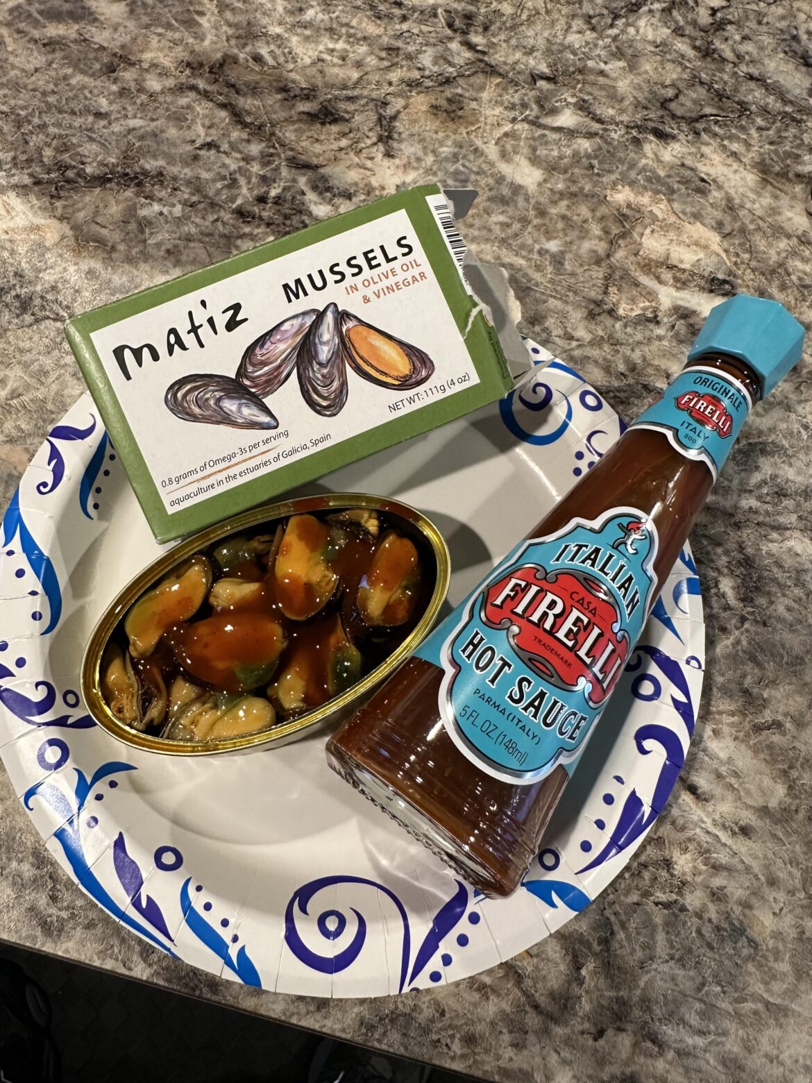 This hot sauce on mussels is amazing