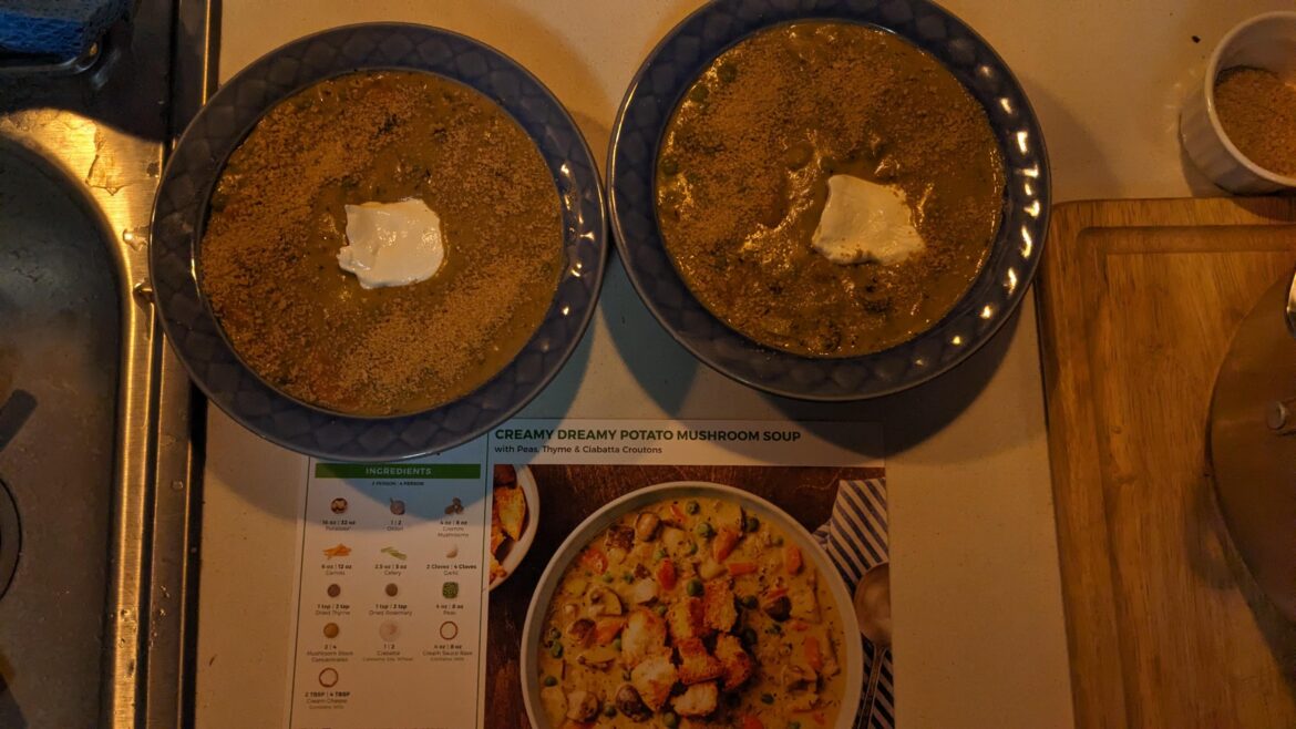 Creamy Dreamy (Nightmare more like!) Potato Mushroom Soup