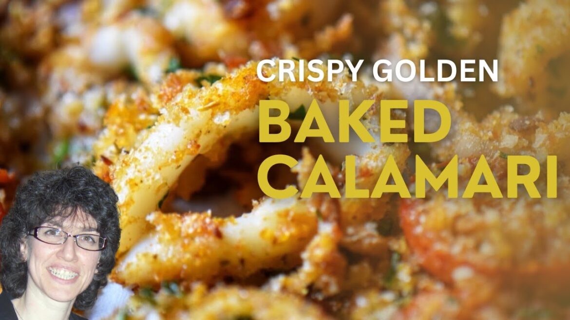 Baked NOT fried crispy golden Calamari #recipe #shelovesbiscotti