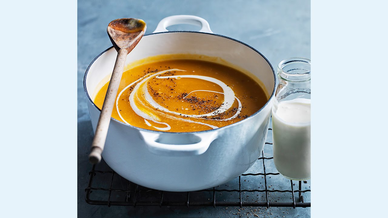 No peel Roasted Pumpkin Soup Donna Hay Dining And Cooking