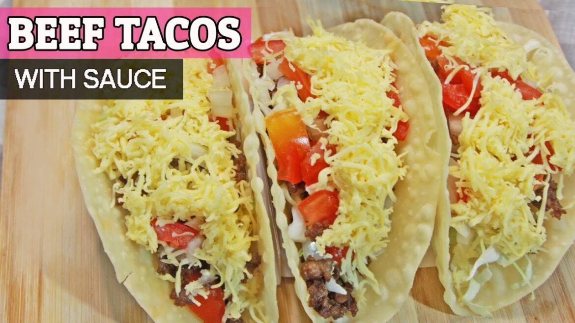 BEEF TACO WITH SAUCE | FILIPINO TACOS | PINOY TACOS | HUNGRY MOM COOKING