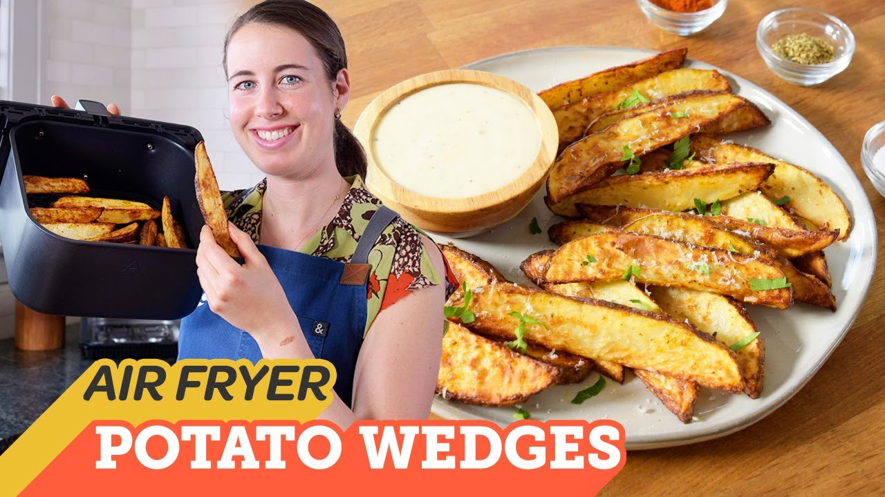 Air Fryer Crispy Parmesan Potato Wedges Cooking with Cosori Dining