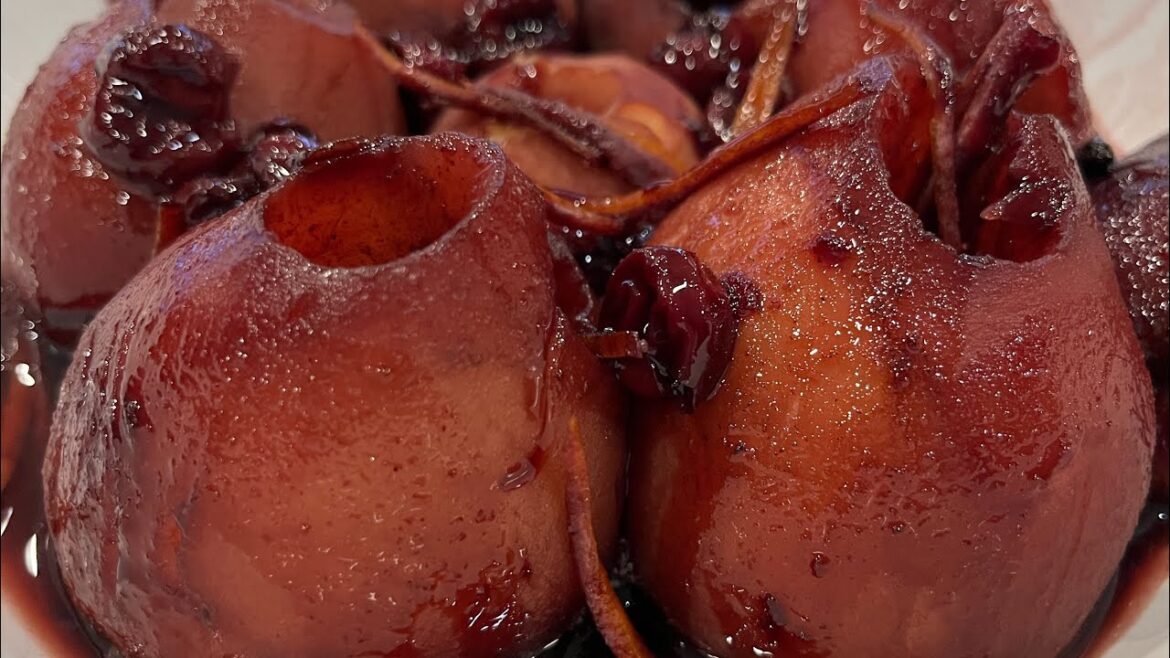 Red Wine Poached Fruit