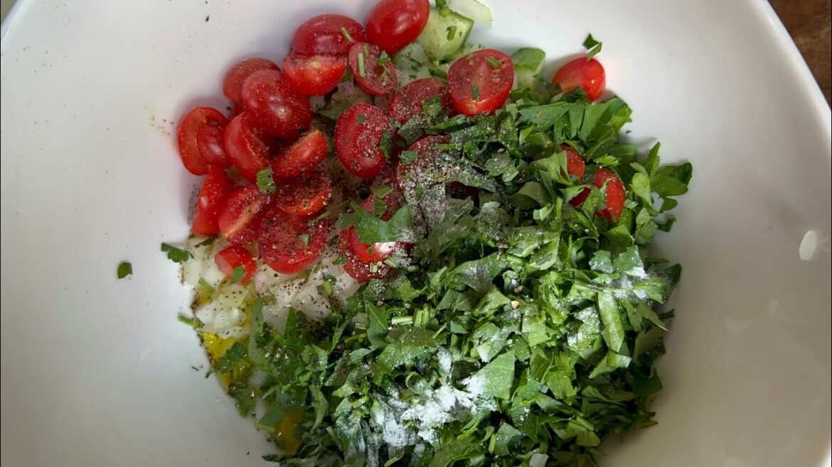 Italian style tomato and cucumber salad | Quick and fresh salad