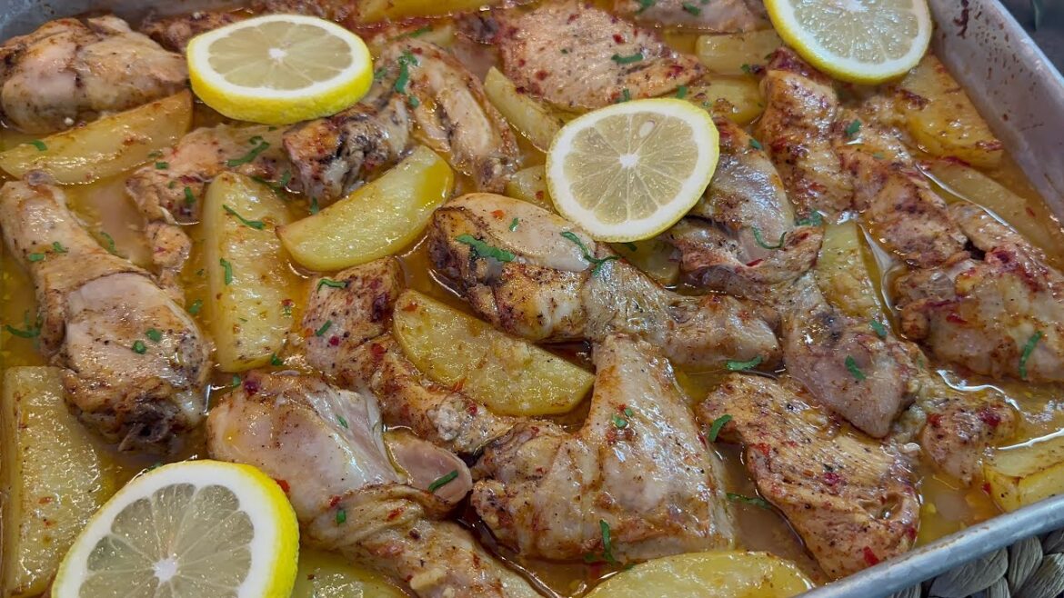 Lebanese Garlic Lemon Chicken & Potatoes Recipe Lebanese Garlic Lemon Chicken & Potatoes Recipe