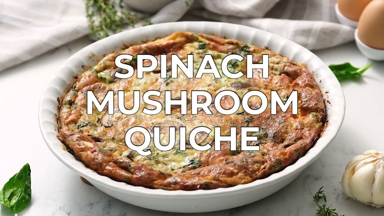 Spinach Mushroom Quiche - Dining and Cooking