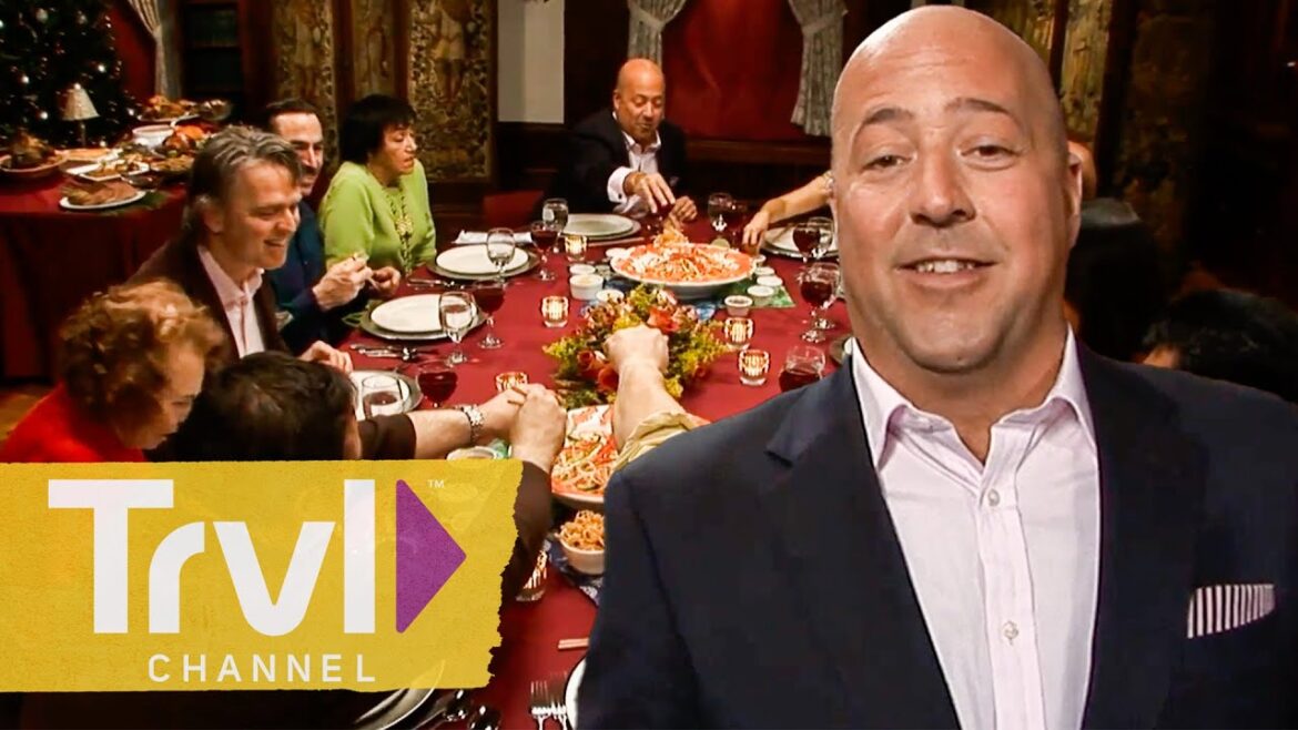 Andrew’s Globetrotting Holiday Dinner Party | Bizarre Foods with Andrew Zimmern | Travel Channel Andrew's Globetrotting Holiday Dinner Party | Bizarre Foods with Andrew Zimmern | Travel Channel