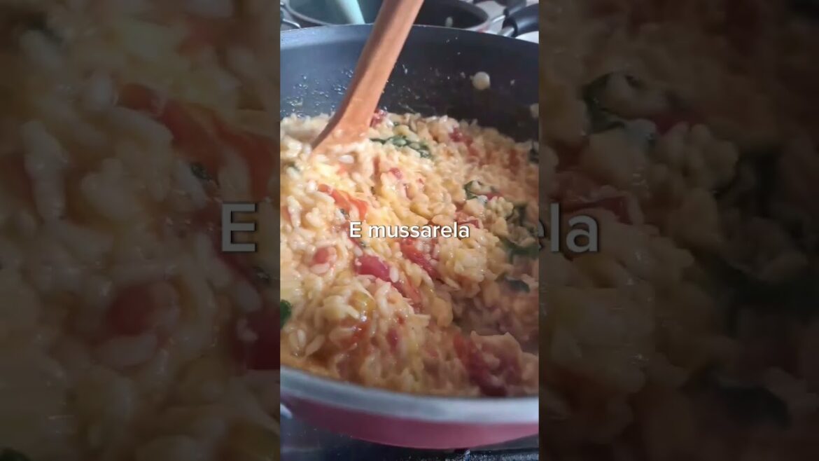 #comidacaseira risoto com tomate seco e Rúcula