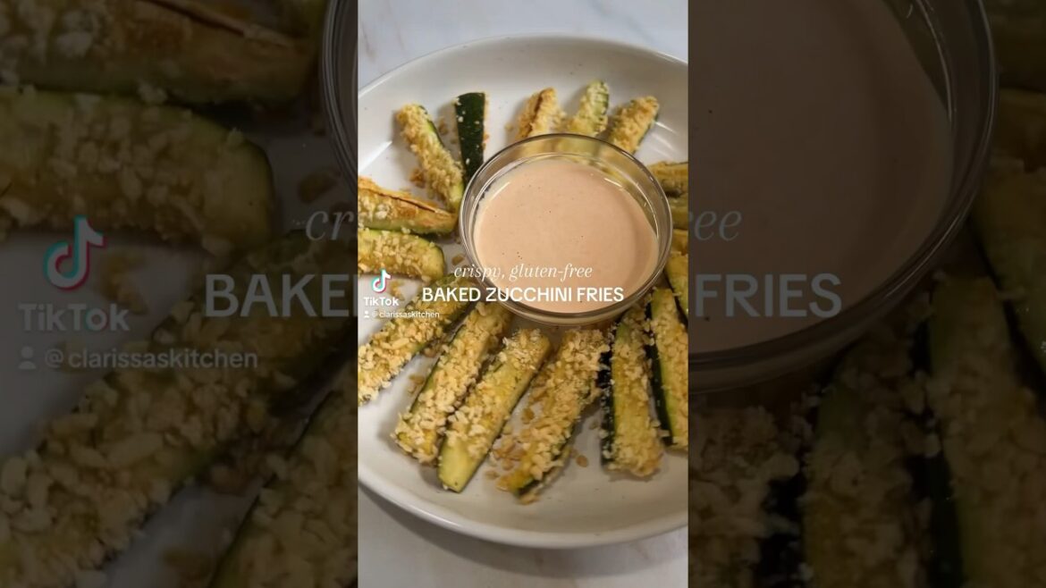 BAKED ZUCCHINI FRIES | gluten-free #shorts #healthyfood