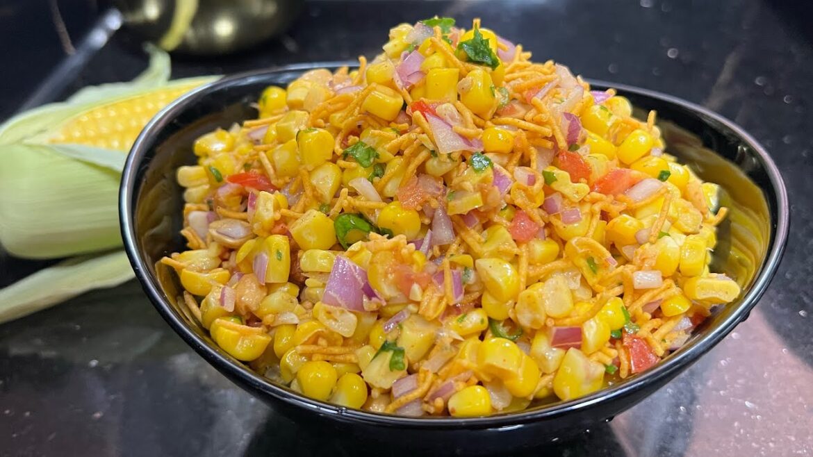 Sweet Corn Chaat Recipe | Healthy and Delicious Corn with Peanuts Chaat Recipe
